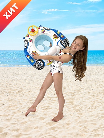 Детский пляжный надувной круг для плавания машина с отверстием для детских ножек