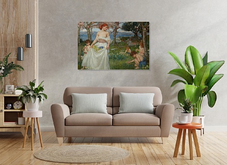 Картина на стену "Песня весны" на холсте интерьерная / пано 60 х 40 см