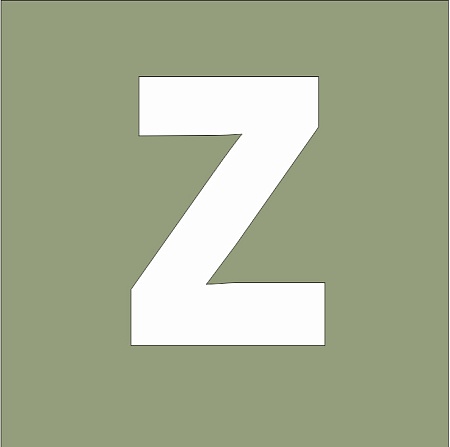 Наклейка Z / Знак Z / наклейка на машину / наклейка на стекло / стикер на авто / цвет белый / размер 13 х 18 см 1 штука