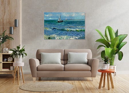 Картина на стену "Морской пейзаж" на холсте интерьерная / пано 60 х 40 см