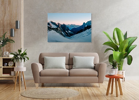 Картина на стену "Хребет горы" / картина на холсте интерьерная / пано 60 х 40 см