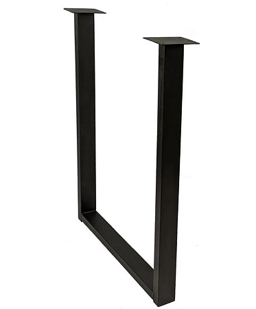 Металлическое подстолье для стола в стиле Лофт / Опора для стола / Ножки мебельные / В стиле LOFT / из металла / Чёрное / Ножка регулируемые 1 шт / труба 20х40 мм