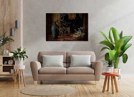 Картина на стену - "Натюрморт" / картина на холсте интерьерная / пано 60 х 40 см