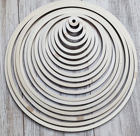 ЛОВЕЦ СНОВ / 19 штук диаметр от 3 до 39 см / заготовки для творчества, набор деревянных колец